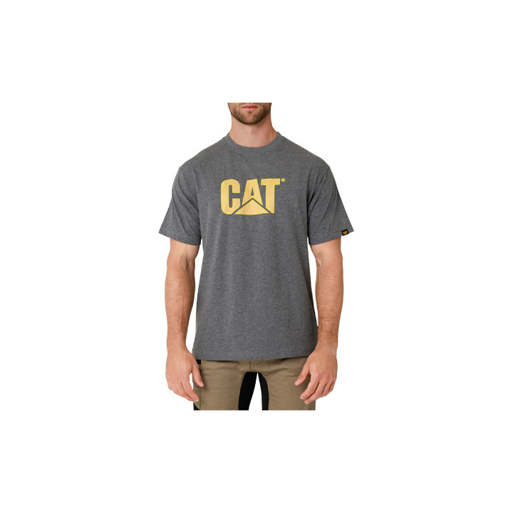 Caterpillar Clothing South Africa - Cat Men's Tm Logo T-Shirts Dark Grey UH2184705